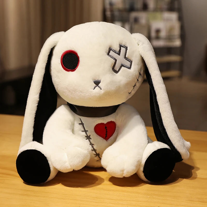 Dark Series Plush Rabbit Toy Pentacle Moon Vampire Doll Stuffed Gothic Rock Style Bunny Halloween Plush Kids Toy Home Decor